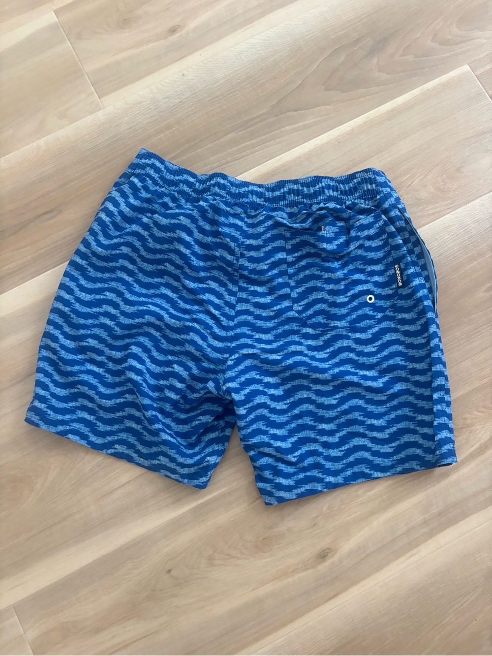 Bonobos Blue Wave-Pattern Swim Trunks - Picture 3 of 3